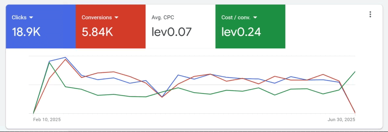 Google Ads Performance Graph