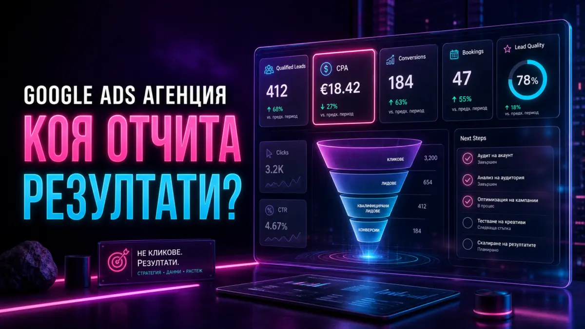 Google Ads агенция с dashboard за реални резултати и CPA анализ от AdwayCreative