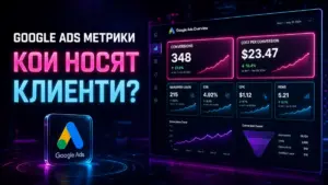 Google Ads метрики за бизнес резултати, conversions и cost per conversion в AdwayCreative dashboard