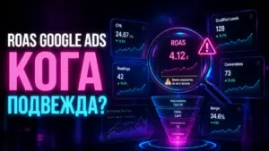 ROAS в Google Ads визуален dashboard анализ от AdwayCreative
